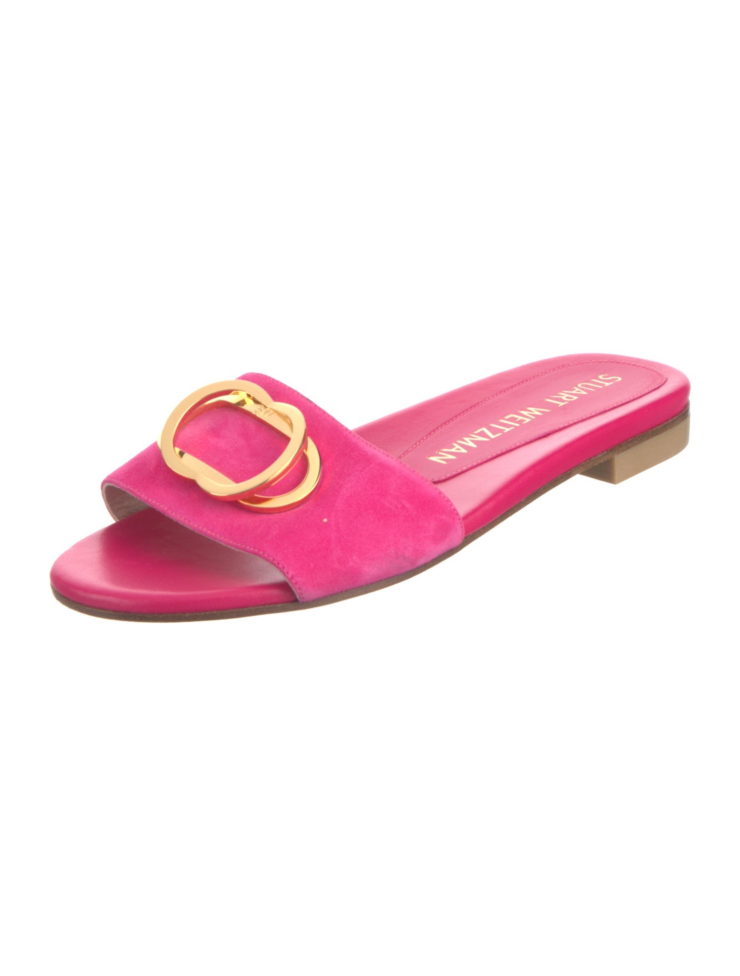 Stuart Weitzman Suede Slides